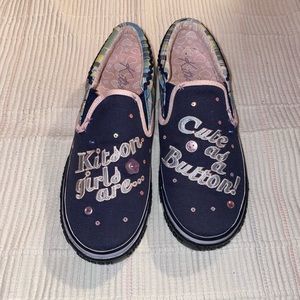 Vintage Kitson "Cute as a Button" slip on Sneakers Shoes